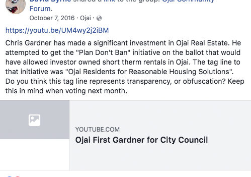 facebook post about ojai first