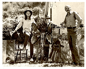 Gerd and his son Kear, about 16 years old, with a joint Ojai Art Center exhibition in 1972