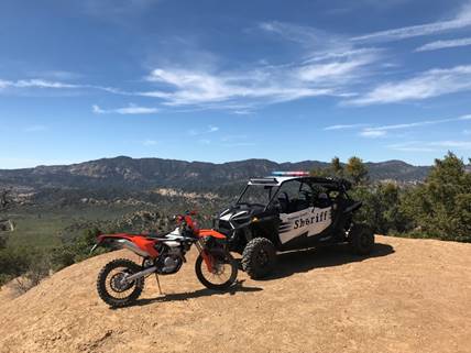 ATVs and 4x4 are necessary to effectively patrol Ventura County's backcountry.