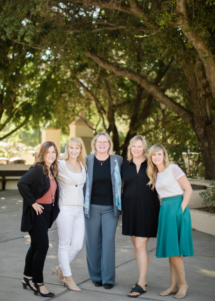 Ojai's five female heads of school: Jodi Grass, Tiffany Morse, Nancy O'Sullivan, Blossom Pidduck and Portia Johnson