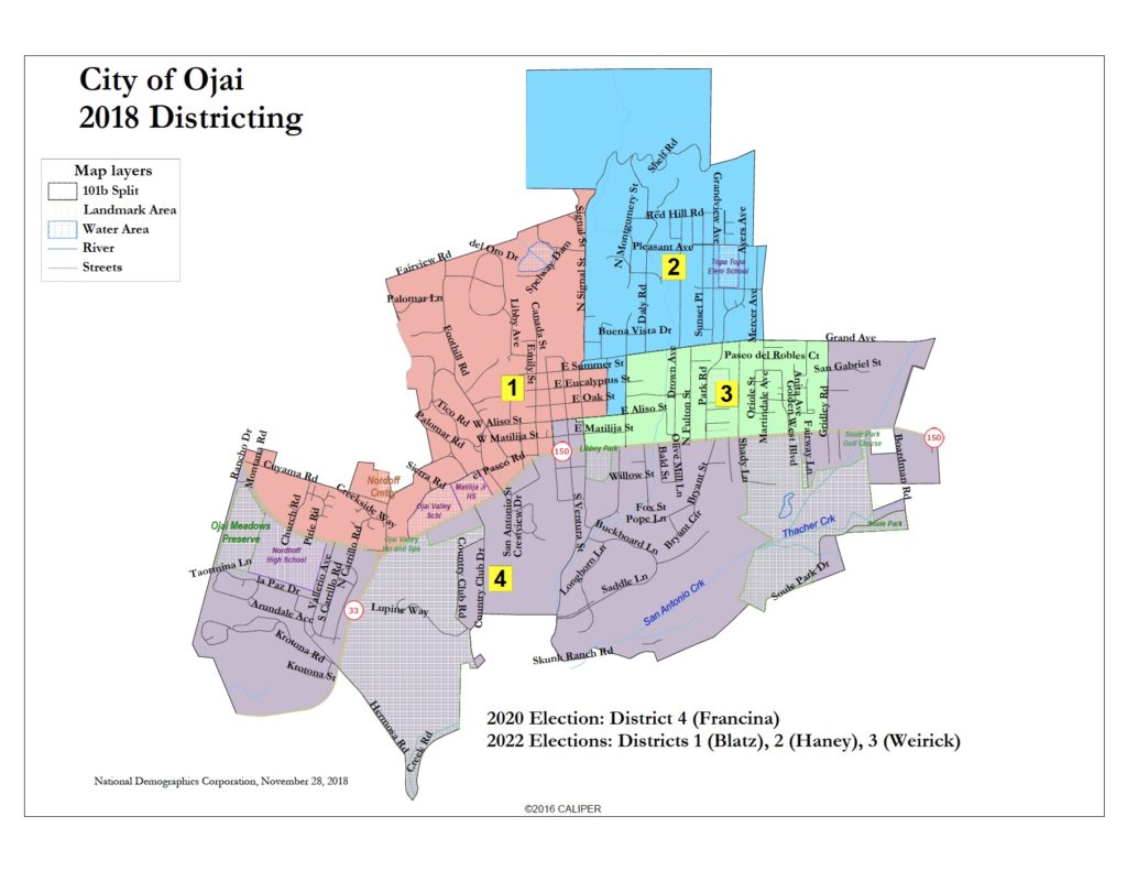 Ojai's voting districts