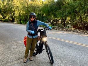 G Lev Baumel with electric bike