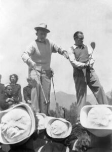 Bing Crosby and Bob Hope, promoting one of their "Road To" films, played an exhibition in Ojai, which helped spur interest in reviving the moribund Ojai Country Club golf course.